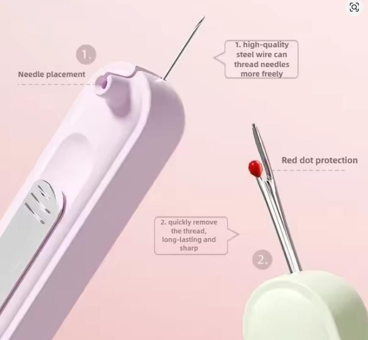 2-in-1 Needle Threader Tool - Easy Stitching Aid