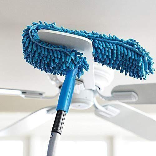 Flexible Microfiber Fan Duster - Extendable Cleaning Rod (Multi-Color)
