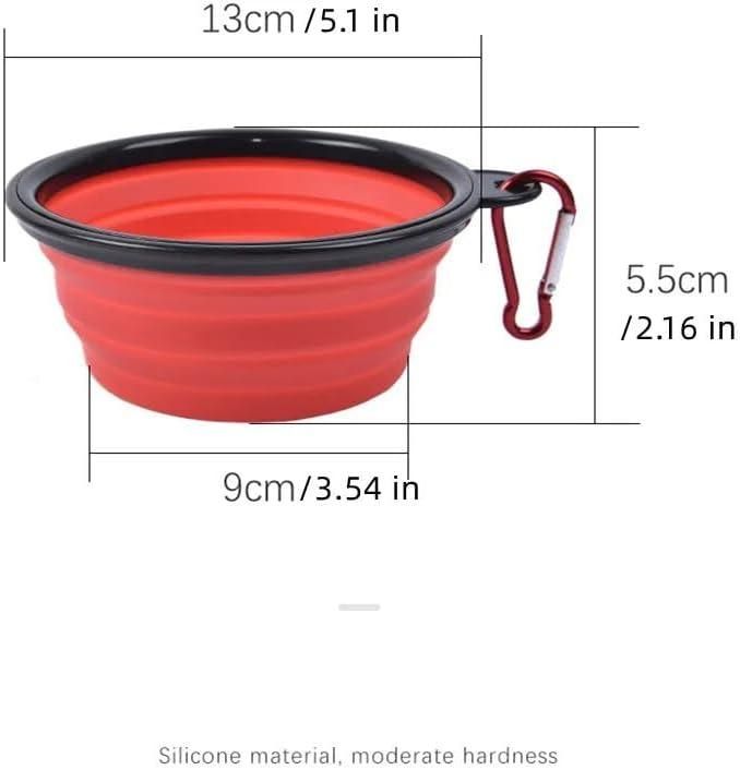 Foldable Silicone Pet Feed Bowl - Travel-Friendly Design
