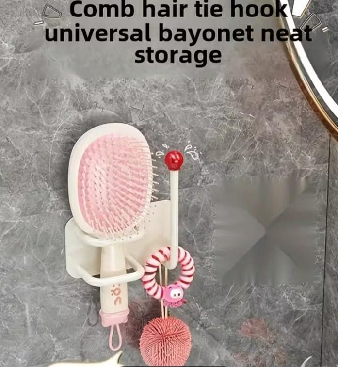 Self-Adhesive Wall Mounted Hair Organizer Hook