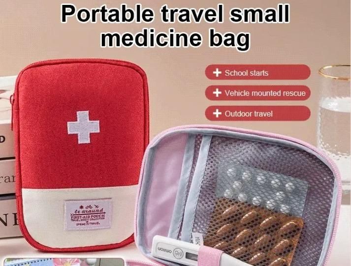 Portable Travel Medicine Organizer Bag – Compact First Aid Pouch for Men & Women
