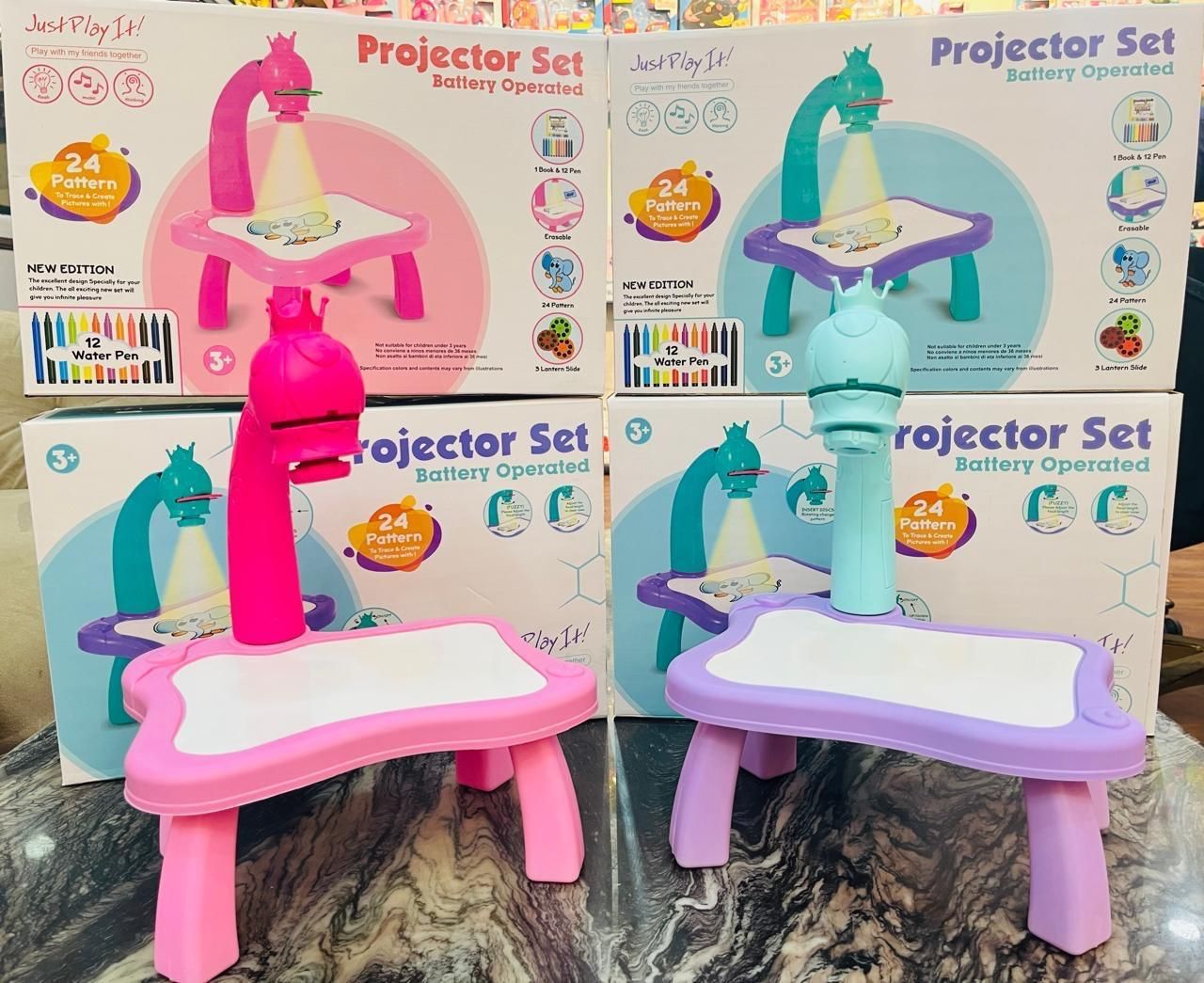 Projector Drawing Desk - Kids’ Art & Painting Board Set