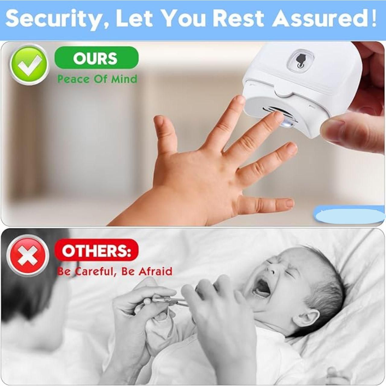 Rechargeable Electric Nail Clipper - Automatic Trim with LED Light