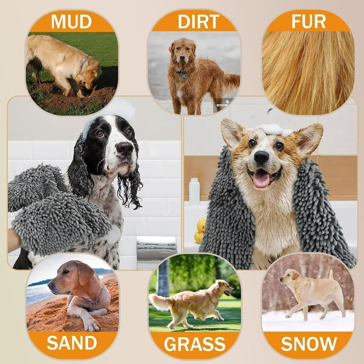 Ultra-Soft Microfiber Quick-Dry Pet Towel