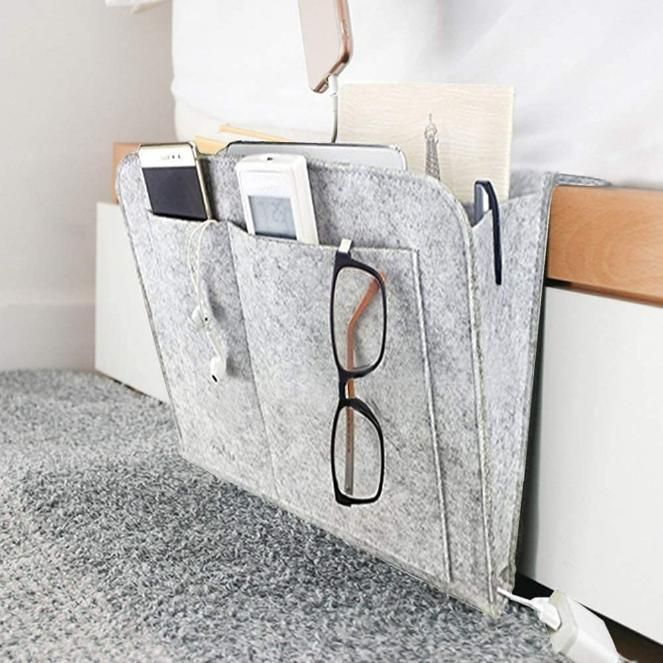 Bedside Hanging Storage Caddy - Multi-Pocket Essentials Organizer