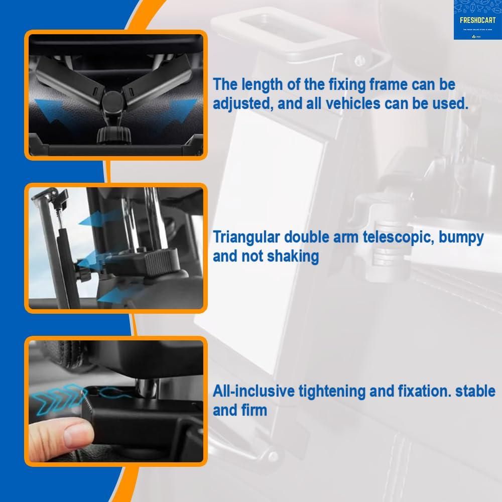 360° Car Mount Holder for Tablets & Phones (4.7–12.9 Inches)