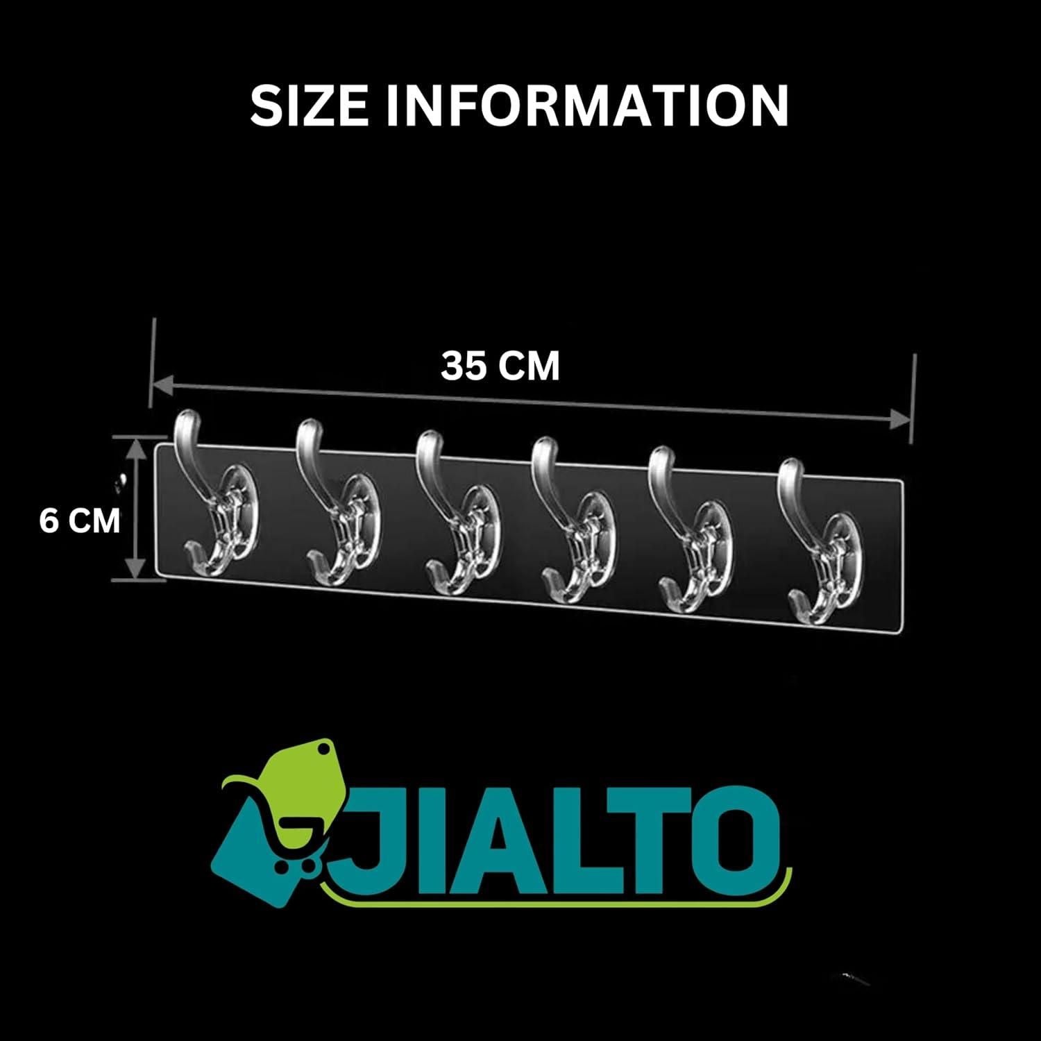 Self Adhesive Wall Hanger - Transparent Strong Hooks (Pack of 6)