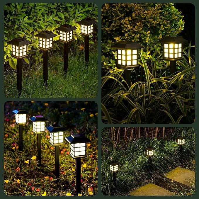 Solar Garden Yard Light - Waterproof Outdoor Path Lights (Pack of 6)