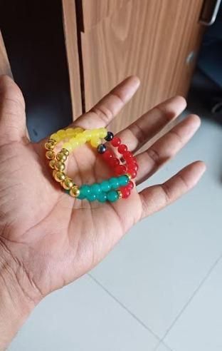 Multicolor Stone Bead Bracelets – Aura Boost Duo (2 Pc)