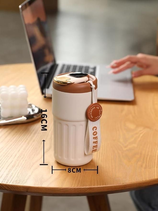 Stainless Steel Vacuum Insulated Coffee Mug - LED Temperature Display