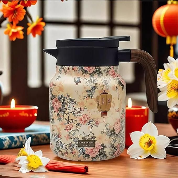 Vacuum Insulation Pitcher - Portable Hot Water & Tea Kettle (800ml)