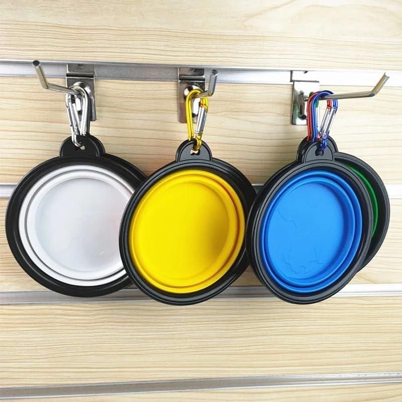 Foldable Silicone Pet Feed Bowl - Travel-Friendly Design