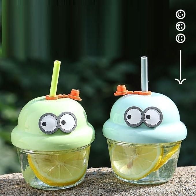 Cartoon Glass Cup - 210 ml Kids Drinking Cup