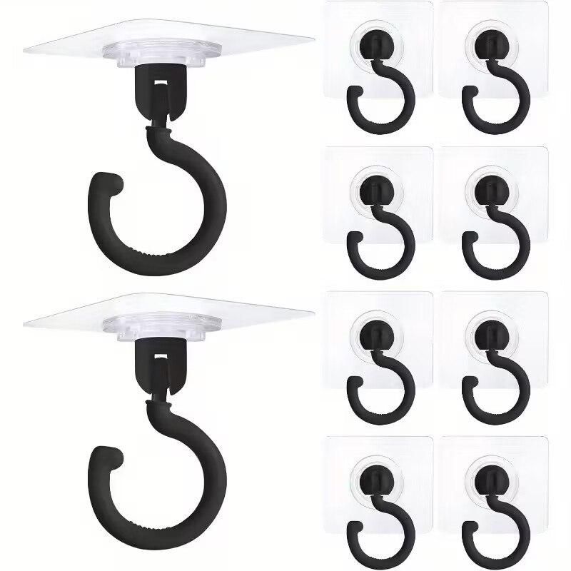 5pcs Rotating Ceiling Hooks - Waterproof & 360° Adjustable