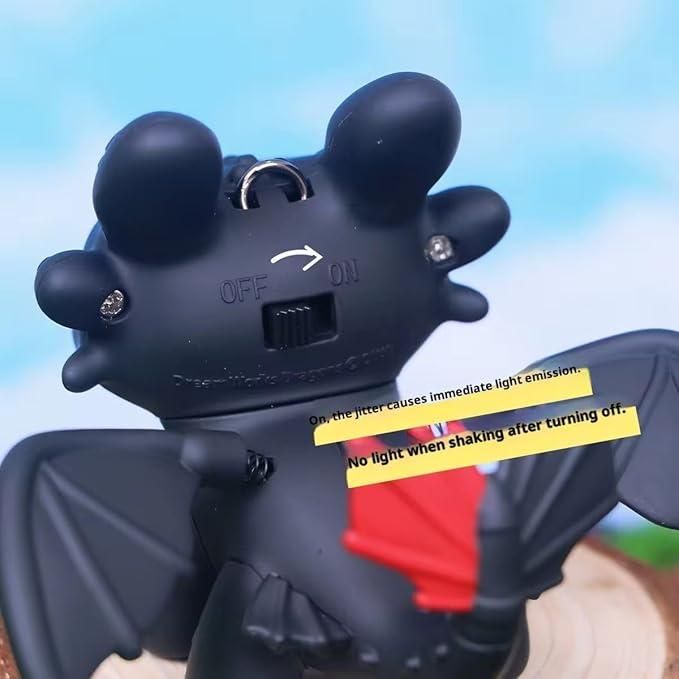 Night Fury Dragon Sound Light Keychain