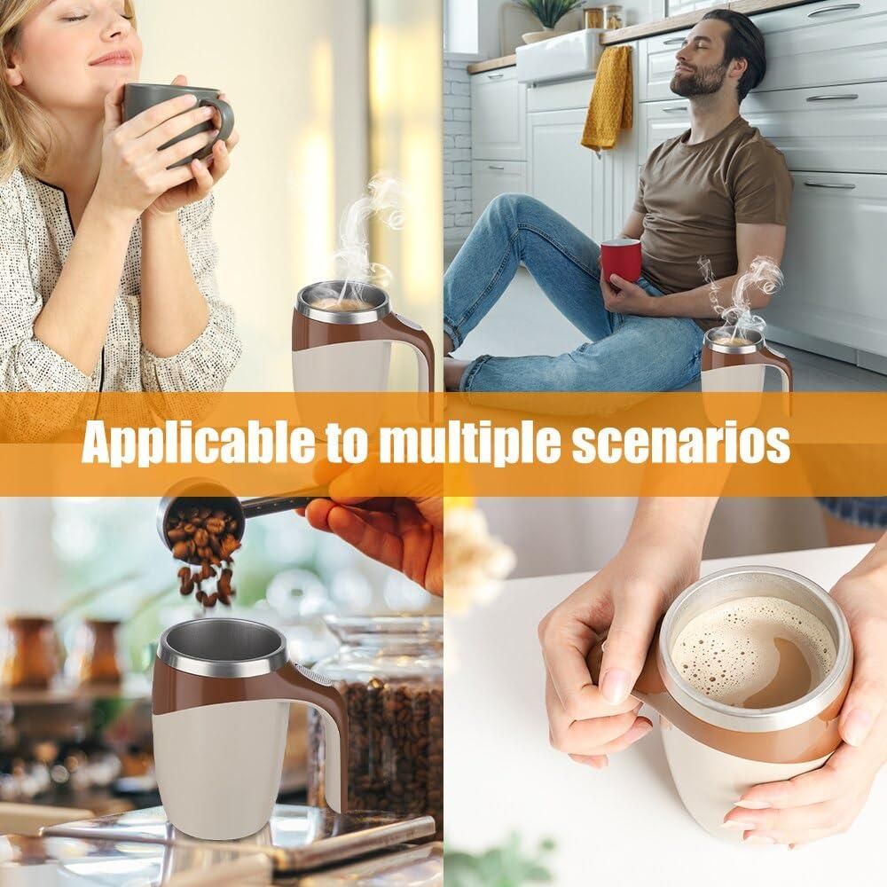 Self‑Stirring Magnetic Mug – Rechargeable Coffee & Tea Mix Cup