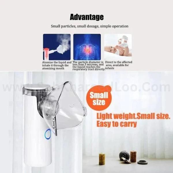 Pocket Mesh Nebulizer for Kids & Adults – USB Rechargeable, Silent