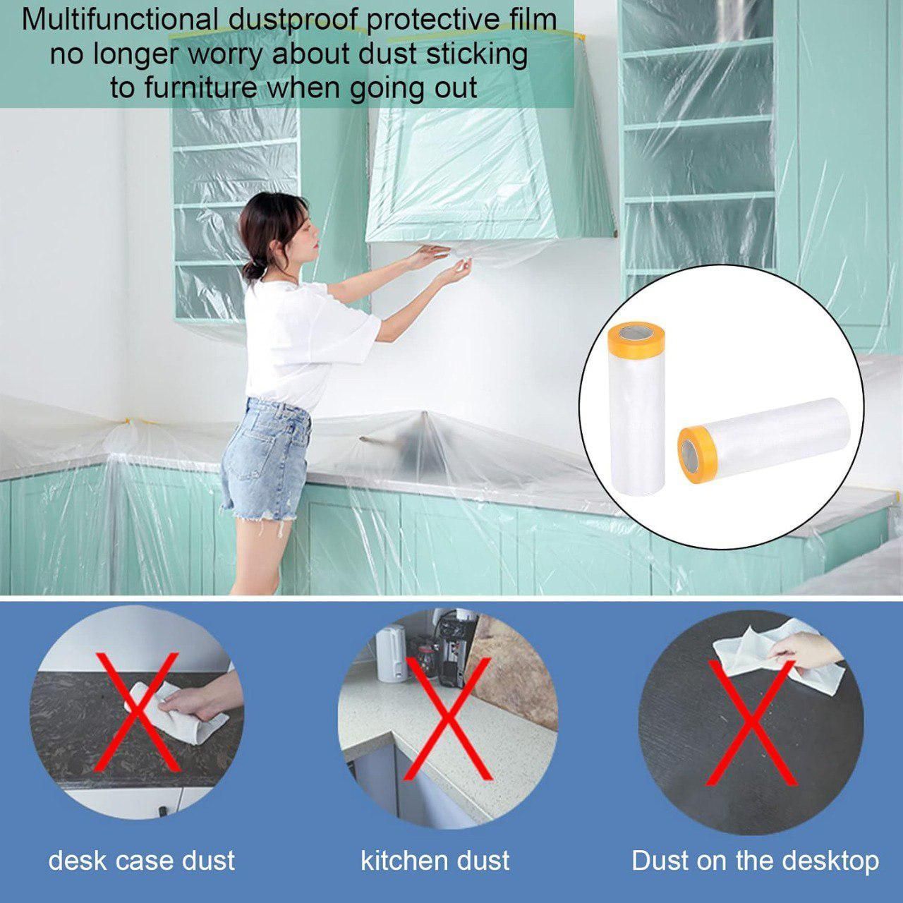 20m Waterproof PVC Painter’s Tape with Pre-Adhesive Film – Multi-Use for Car & Home