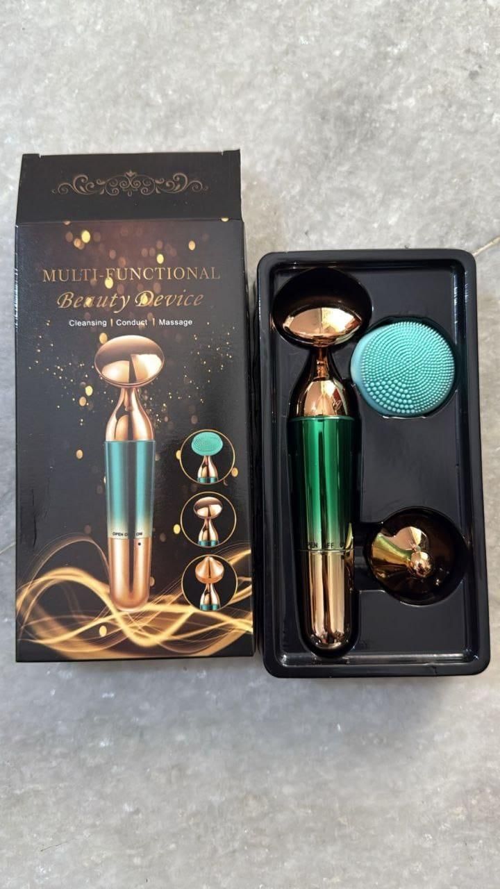 3-in-1 Face, Neck & Eye Massager – Lifting, Firming & Deep Cleansing Tool