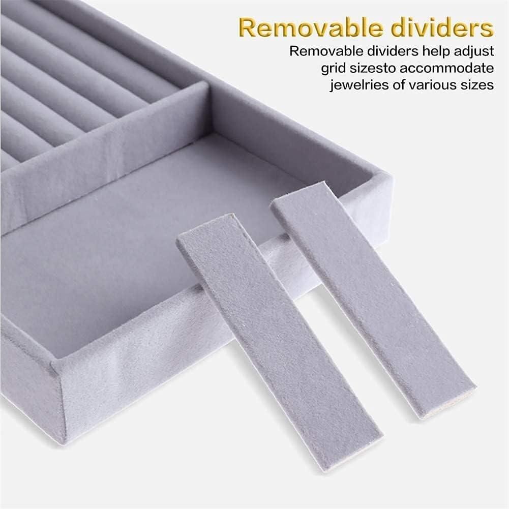 Jewellery Tray Organizer Set - 4 Pcs Adjustable Storage Trays