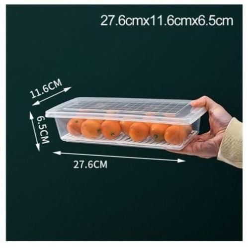 Slim Fridge Storage Containers – Set of 2 (27x11.6x6.5cm)