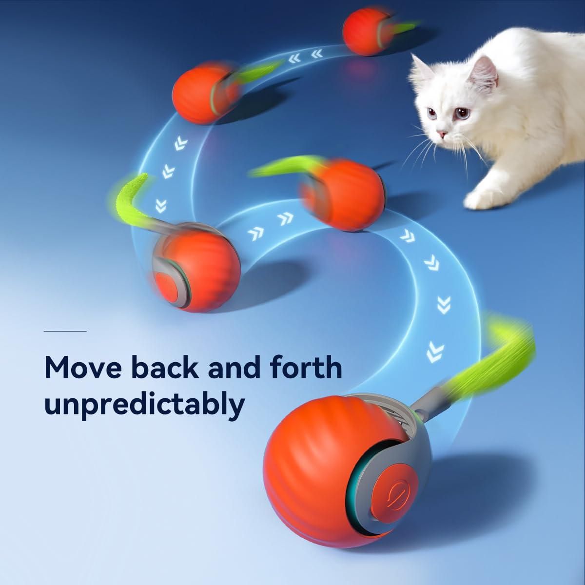 USB Rechargeable Rolling Ball Automatic Cat Toy – Smart Play Ball