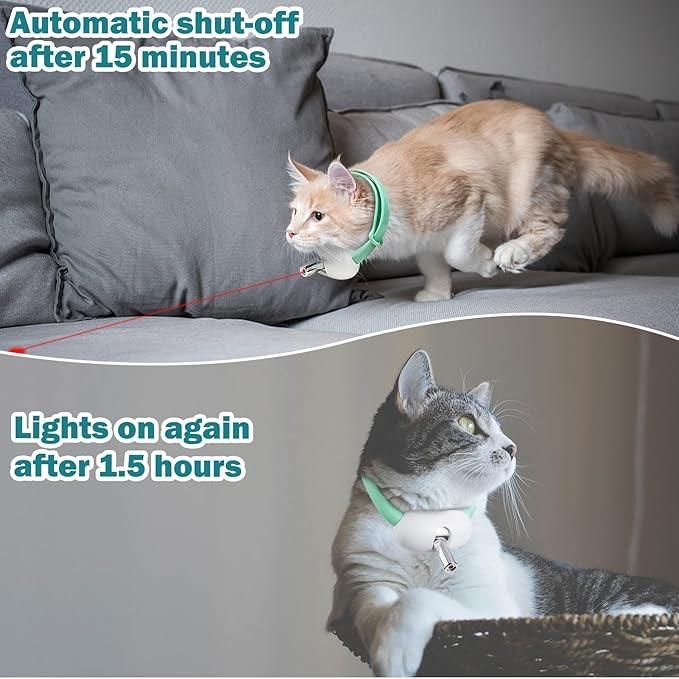Pet Laser Collar – Rechargeable LED Cat Toy for Indoor Play, Hands-Free Interactive Teasing Game (1 Pc)