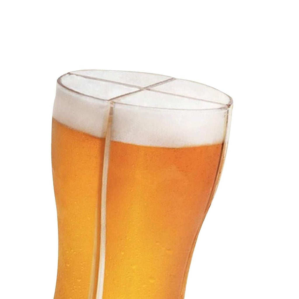 Quad Pour Beer Splitter Mug – 4-in-1 Party Glass (1 Pc)