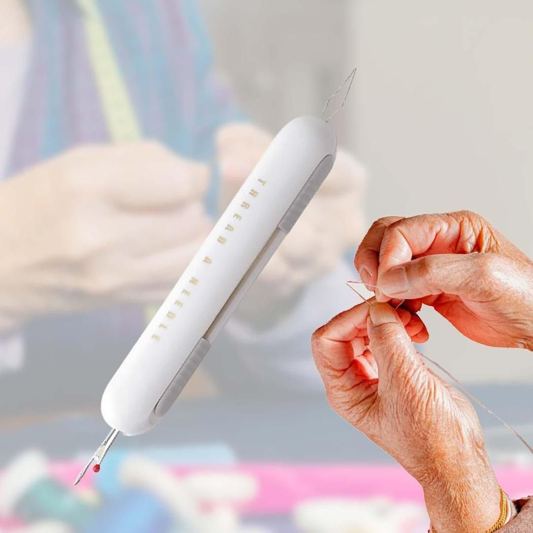 2-in-1 Needle Threader Tool - Easy Stitching Aid