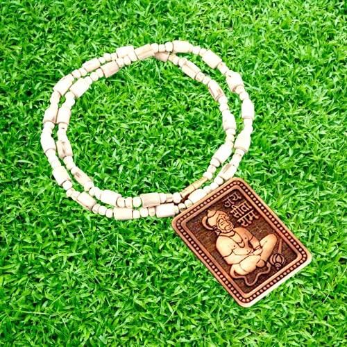 Tulsi Kanthi Mala + Hanuman Pendant – Sacred Power Combo (2 Pc)