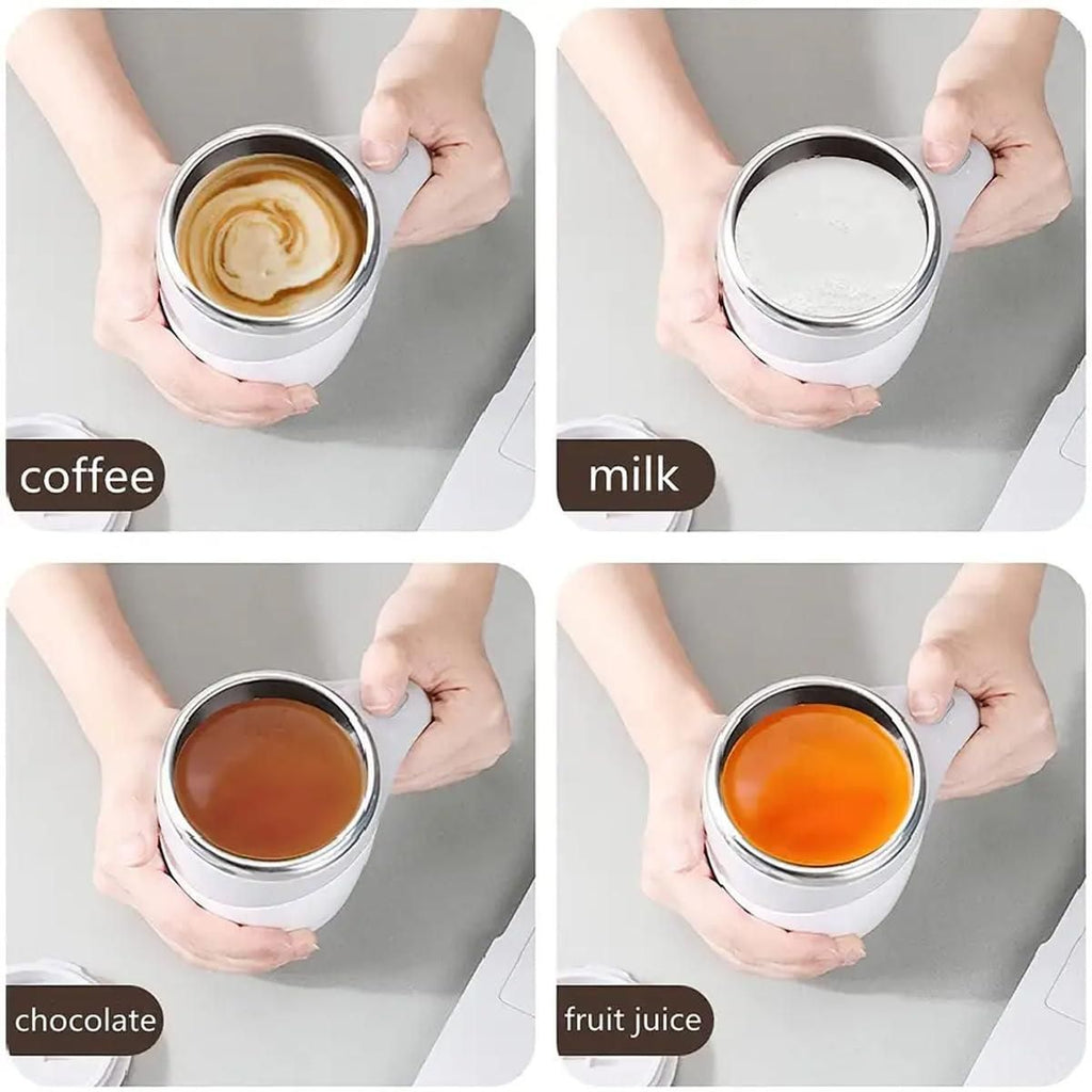 Self‑Stirring Magnetic Mug – Rechargeable Coffee & Tea Mix Cup