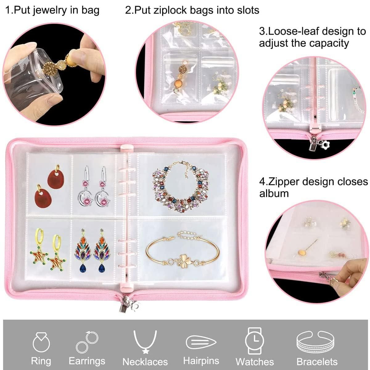 Transparent Jewellery Organizer Book – 60 Pockets