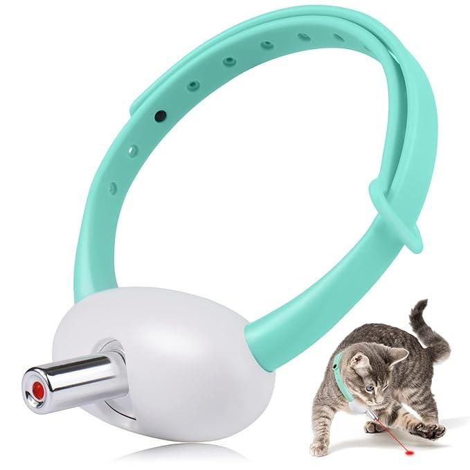 Pet Laser Collar – Rechargeable LED Cat Toy for Indoor Play, Hands-Free Interactive Teasing Game (1 Pc)