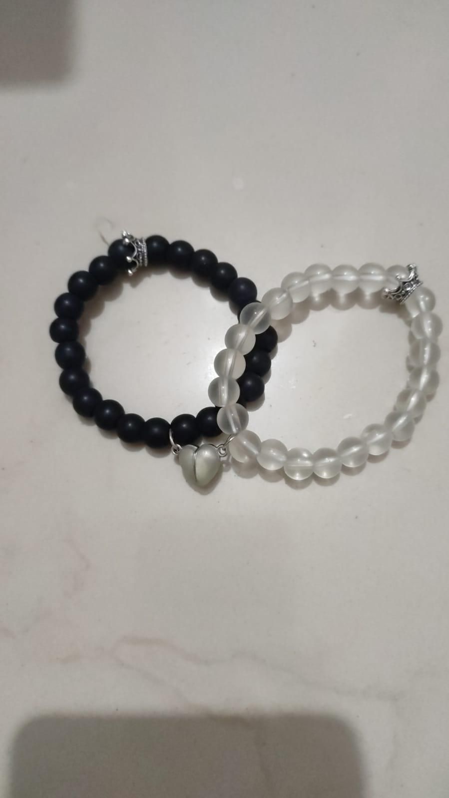 Glow-in-the-Dark Lover & BFF Bracelets – Nightlight Edition (2 Pc)