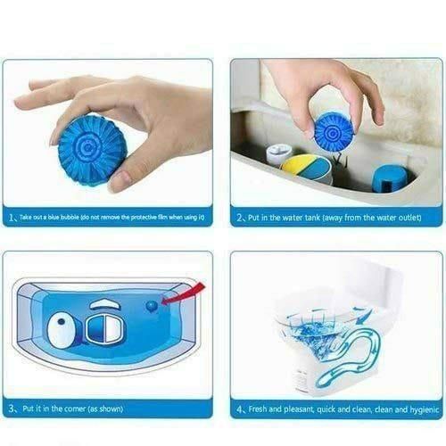 Toilet Cleaning Tablets - Automatic Deodorizer & Bowl Cleaner (Pack of 10)