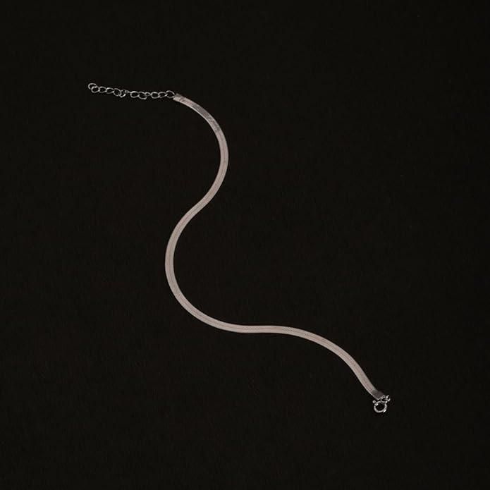 Lucky Snake Chain Anklet – Anti-Tarnish Silver (1 Pc)