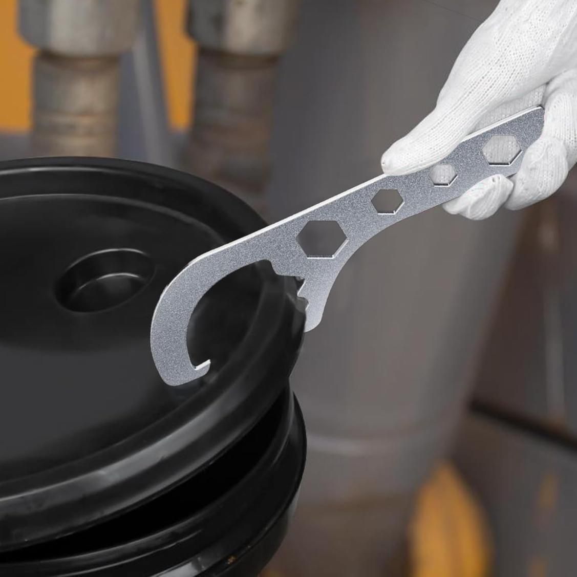 Stainless Steel Dual-Head Lid Opener Tool – Bucket & Jar Compatible
